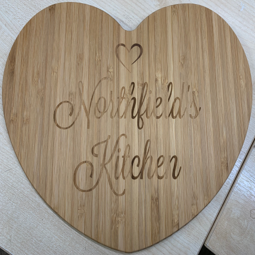 Personalised Heart Shaped Chopping Board