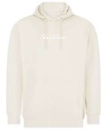 1A. Stay Nelson Script Kids Sustainable Hoodie