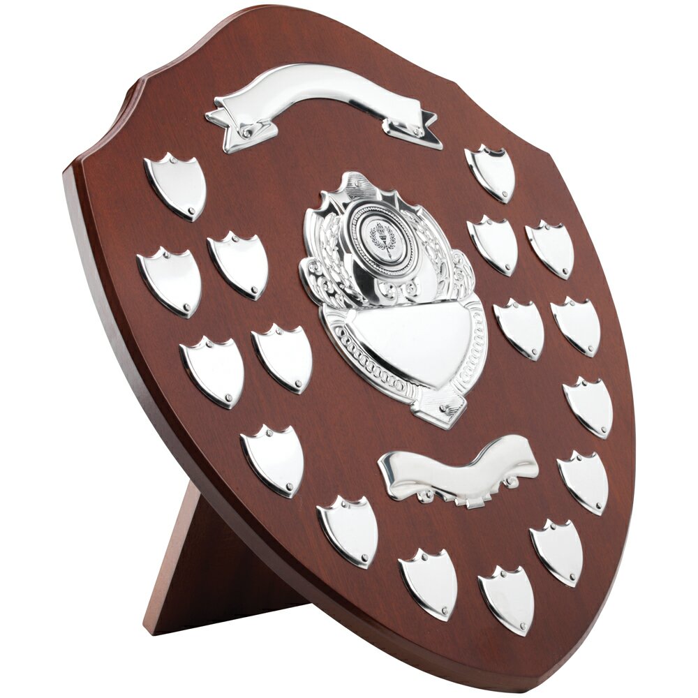 Wooden Shields With Chrome Decoration 406mm