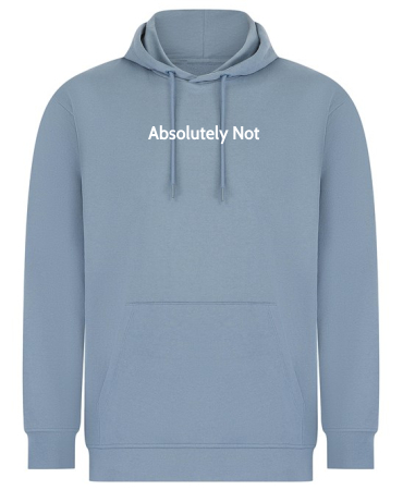 1A. Absolutely Not Unisex Sustainable Hoodie
