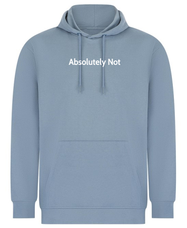 1A. Absolutely Not Unisex Sustainable Hoodie