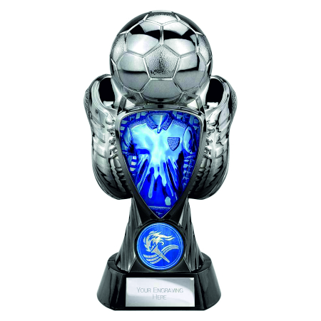 A3. Tournament Football Trophy Gunmetal & Black