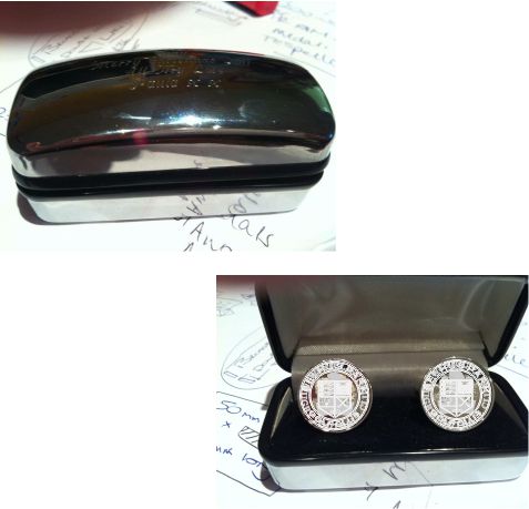 Belhus Park Engraved Cufflinks in Engraved Case