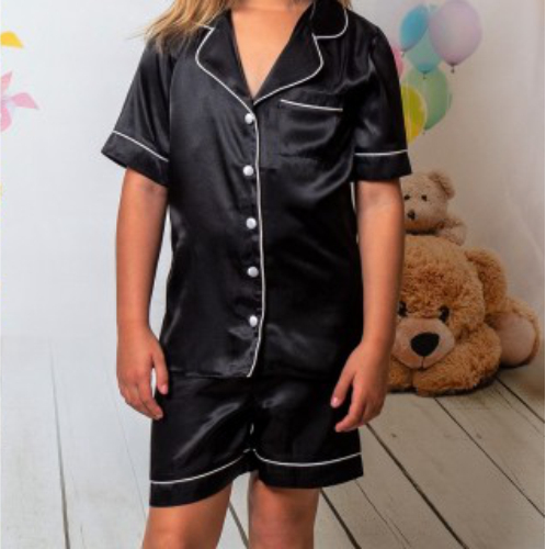 Personalised Satin PJ's Shorts Set - Kids