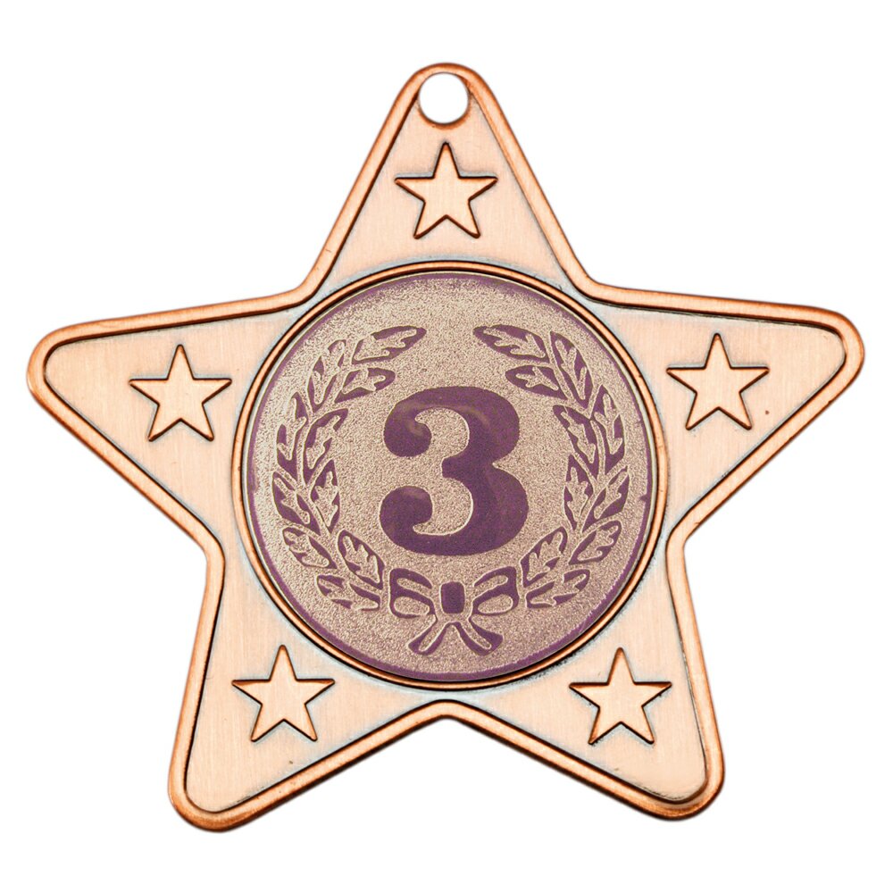 Star Medal 50mm Bronze