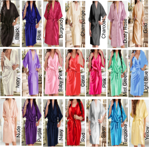 Personalised Satin Adult Robes