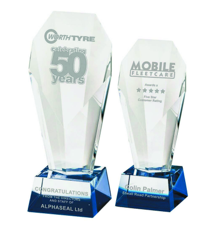 Crystal Award with Blue tint