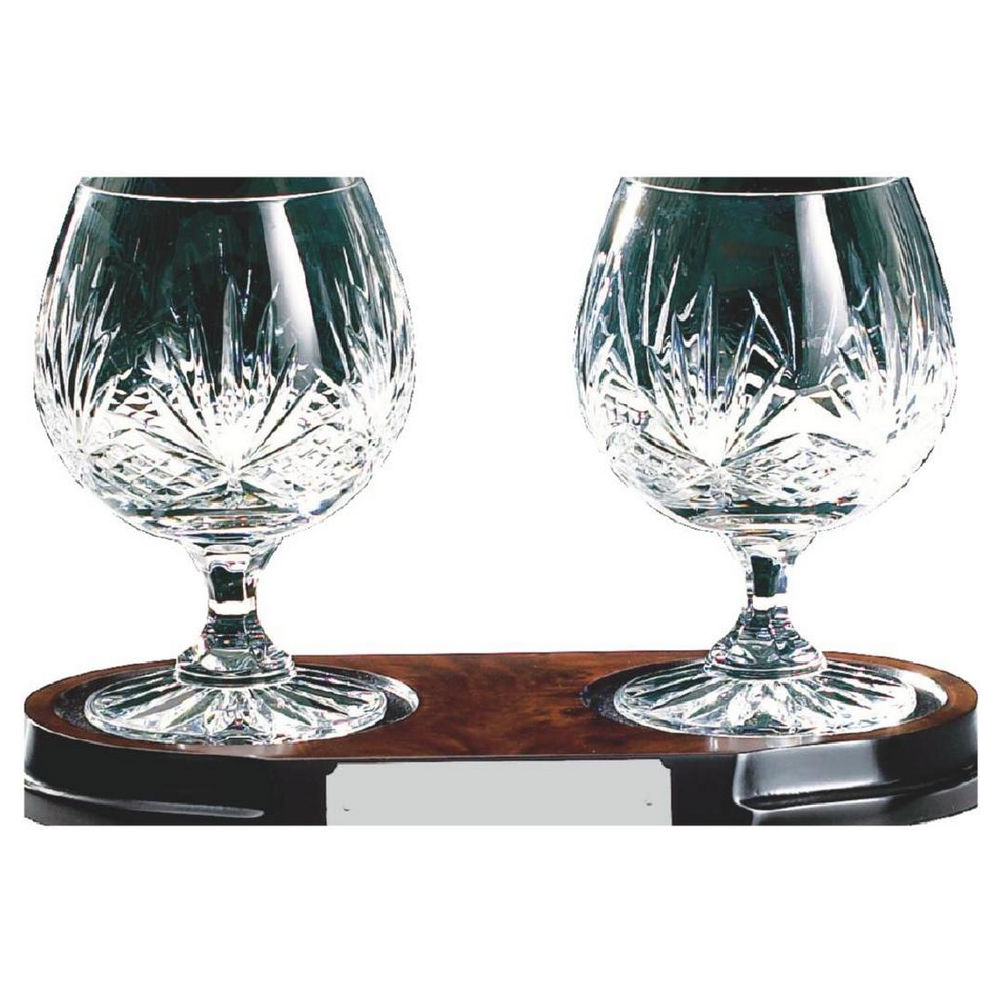 2 Brandy Glasses on Stand