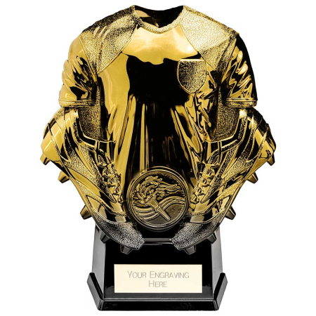 Invincible Rugby Heavyweight Shirt Trophy Fusion Gold & Carbon Black