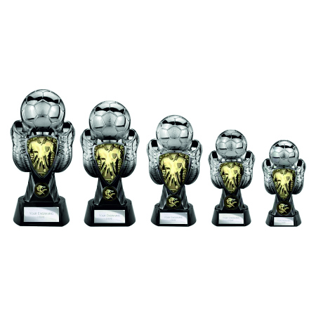 A2. Tournament Football Trophy Gunmetal & Black