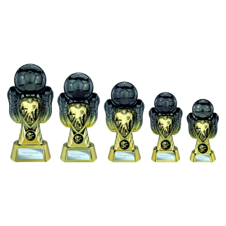 A2. Tournament Football Trophy Carbon Black & Gold