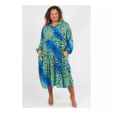 Iris Plus Size Leopardprint Dress