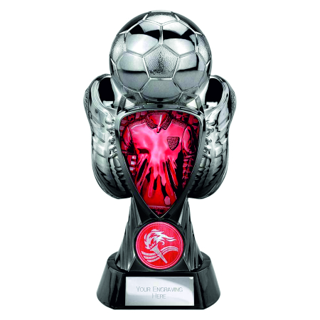 A3. Tournament Football Trophy Gunmetal & Black