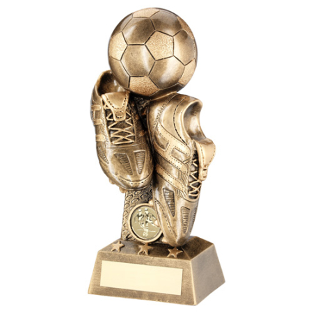 Resin 3D Boot & Ball Trophy NEW