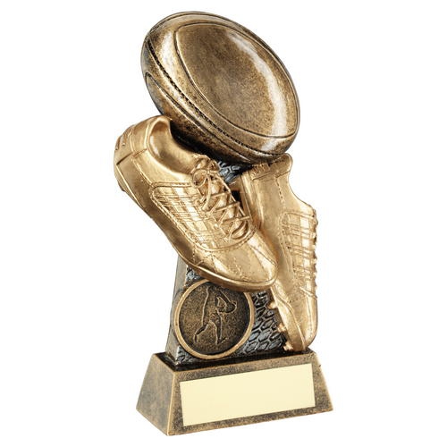 Boot & Ball Rugby Resin Trophy 165MM