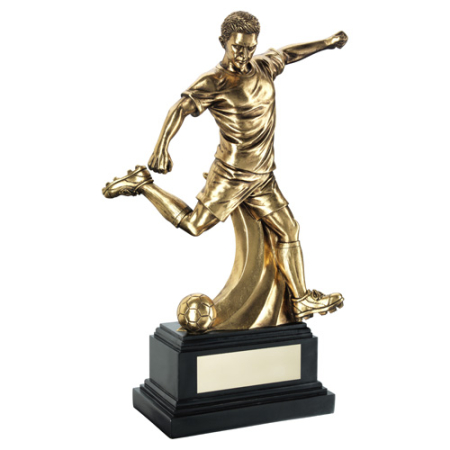 Deluxe Antique Gold Finish Footballer