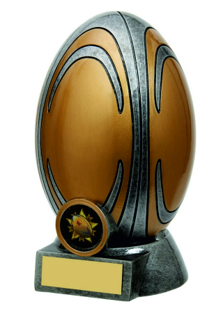 3D Rugby Ball Trophy