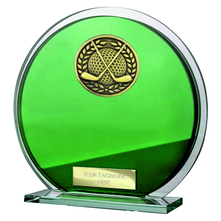 Seismic Cobra Glass Golf Trophy