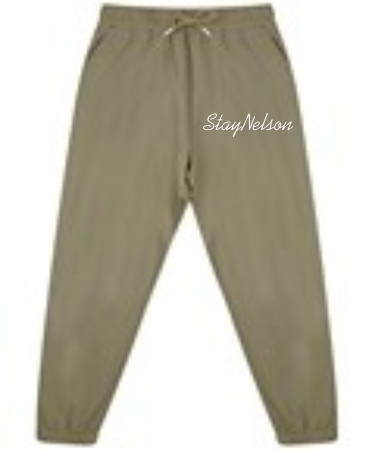 1A. Stay Nelson Script Kids Sustainable Cuffed Joggers