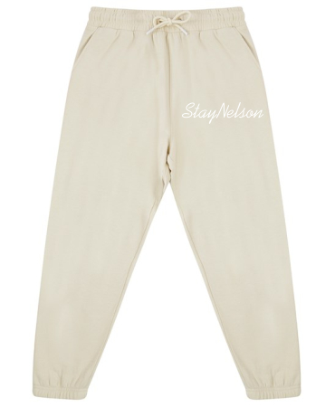 1A. Stay Nelson Script Unisex Sustainable Cuffed Joggers