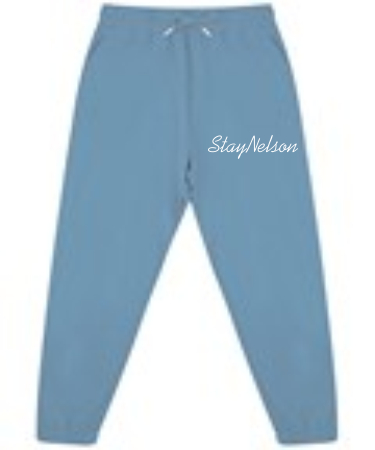 1A. Stay Nelson Script Kids Sustainable Cuffed Joggers