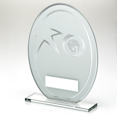 Oval Opaque Glass Trophy