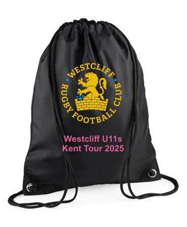 Westcliff U11s Kent Tour Drawstring Bag