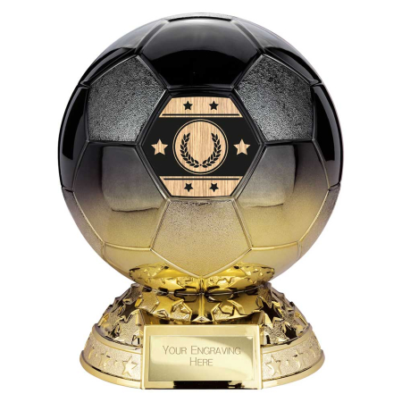 A1 Elite Football Heavyweight Trophy Carbon Black & Gold